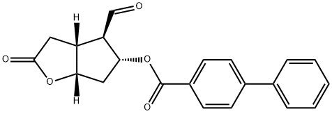 [1,1'-Biphenyl]-4-carboxylic acid (3aR,4R,5R,6aS)-4-formylhexahydro-2-oxo-2H-cyclopenta[b]furan-5-yl ester Structure