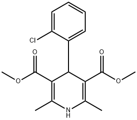 Dimethyl 4-(2-Chlorophenyl)-2,6-dimethyl-1,4-dihydropyridine-3,5-dicarboxylate Structure