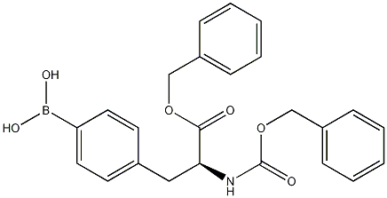 (S)-4-(3-(Benzyloxy)-2-(benzyloxycarbonylamino)-3-oxopropyl)phenylboronic acid Structure