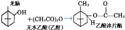 龙脑和无水乙酸(乙酐)反应制备乙酸龙脑酯化学反应方程式