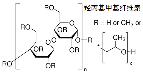 羟丙基甲基纤维素 分子结构式