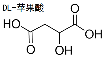 DL-苹果酸 分子结构式