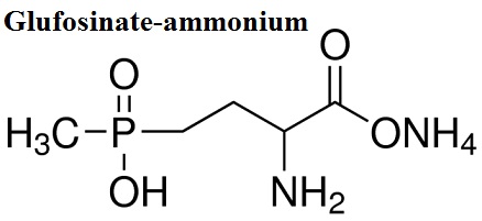 The chemical structural formula of Glufosinate-ammonium