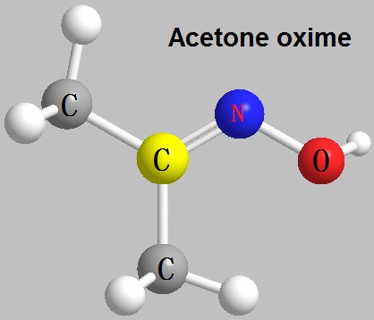 the molecular structure of Acetone oxime