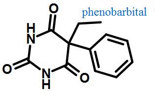 Structural formula of phenobarbital