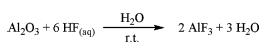 Al2O3 with aqueous hydrofluoric acid3