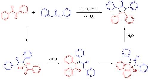 Synthesis of tetraphenylcyclopentadienone