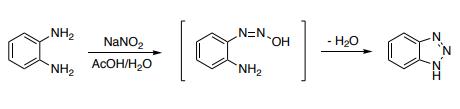 Synthesis of 1H-benzotriazole via diazotization of o-phenylenediamine