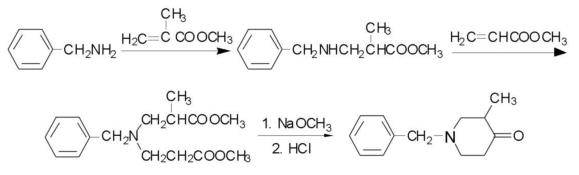 1-苄基-3-甲基-4-哌啶酮的合成工艺研究