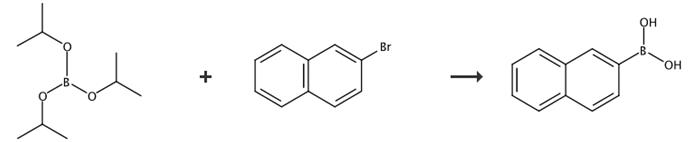 图2 2-萘硼酸的合成路线[4]。