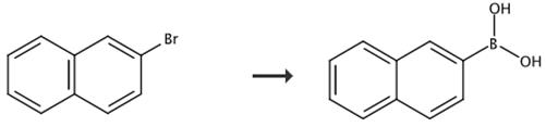 图4 2-萘硼酸的合成路线[6]。