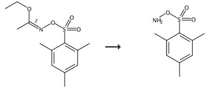 图3 2-[(氨基氧基)磺酰]-1，3，5-三甲基苯的合成路线[4]。