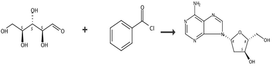 图3 2'-脱氧腺苷的合成路线[3]。