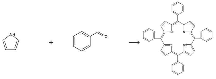 图2 四苯基卟啉的合成路线[4-5]。