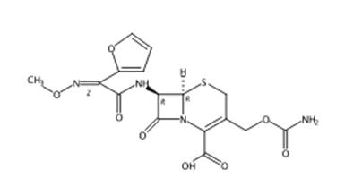 图1 头孢呋辛的结构式。