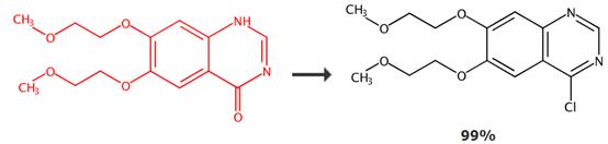 6,7-二甲氧乙氧基喹唑啉-4-酮的应用转化