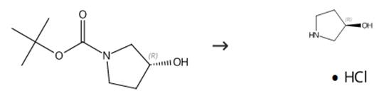 图2 (R)-3-羟基吡咯烷盐酸盐的合成路线[3]。