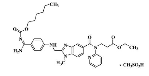 图1 甲磺酸达比加群酯的结构式。