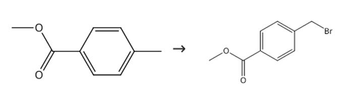 图1 4-溴甲基苯甲酸甲酯的合成路线[2]。