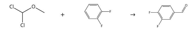 图3 3，4-二氟苯甲醛的合成路线。