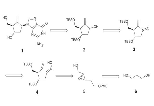 Figure 3 Retrosynthetic analysis of entecavir from 1,3-propanediol..png