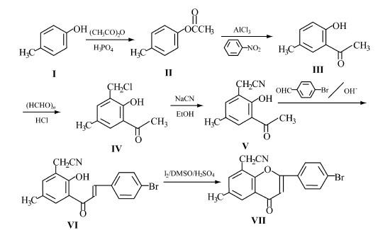 4’-溴-6-甲基-8-氰甲基黄酮的全合成.jpg