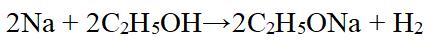 Figure 2 Chemical reaction equation of sodium ethoxide