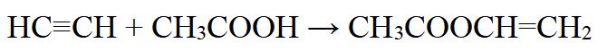 chemical reaction formula of Vinyl acetate 2.png