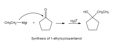 Synthesis of 1-ethylcyclopentanol