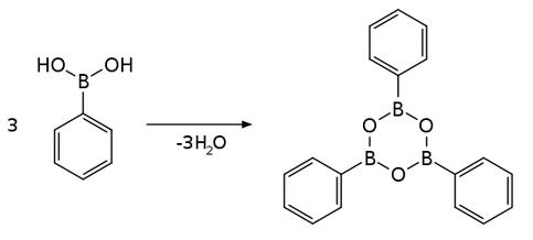 Reactions of phenylboronic acid