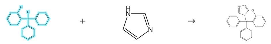 氯代(邻氯苯基)二苯基甲烷合成药物分子克霉唑