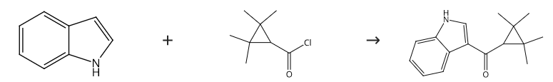 (1H-indol-3-yl)(2,2,3,3-tetramethylcyclopropyl)methanone synthesis
