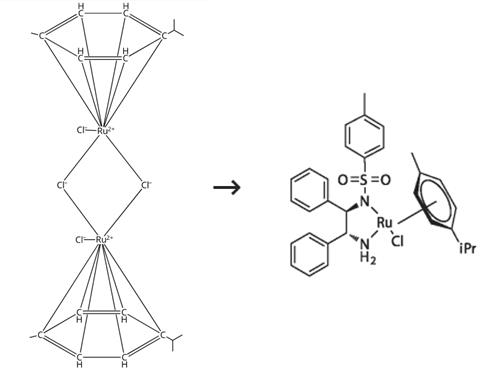 (R,R)-N-(对甲苯磺酰)-1,2-二苯乙烷二胺(对异丙基苯)氯化钌的合成方法