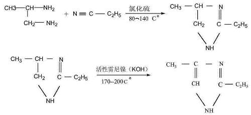 图1 2-乙基-4-甲基咪唑的合成反应式.png
