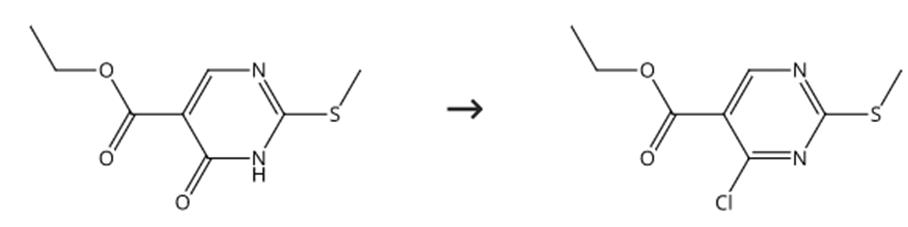 图1 4-氯-2-甲硫基嘧啶-5-羧酸乙酯的合成路线