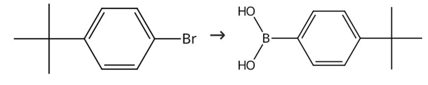 图2 4-叔丁基苯硼酸的合成路线