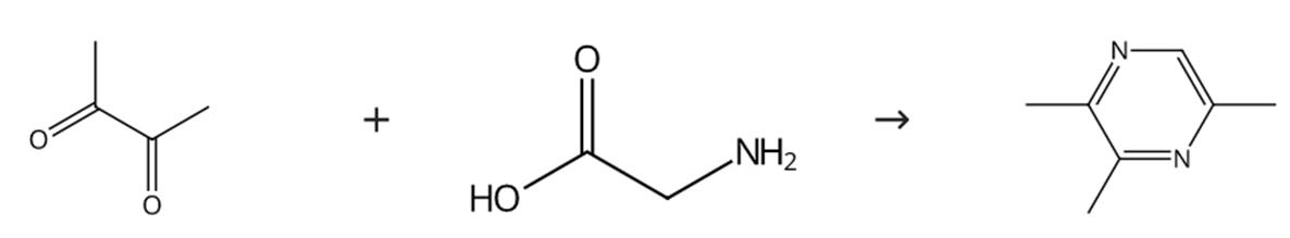 图1 2，3-二甲基吡嗪的合成路线