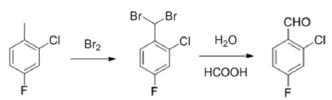 2-氯-4-氟-苯甲醛的合成2.png
