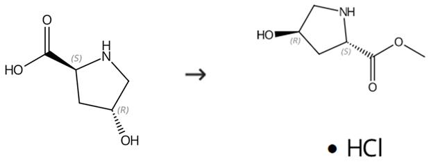 反式-4-羟基-L-脯氨酸甲酯盐酸盐的制备