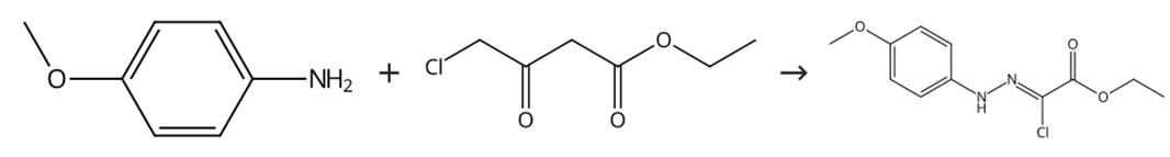 [(4-甲氧基苯基)肼基]氯乙酸乙酯的合成方法