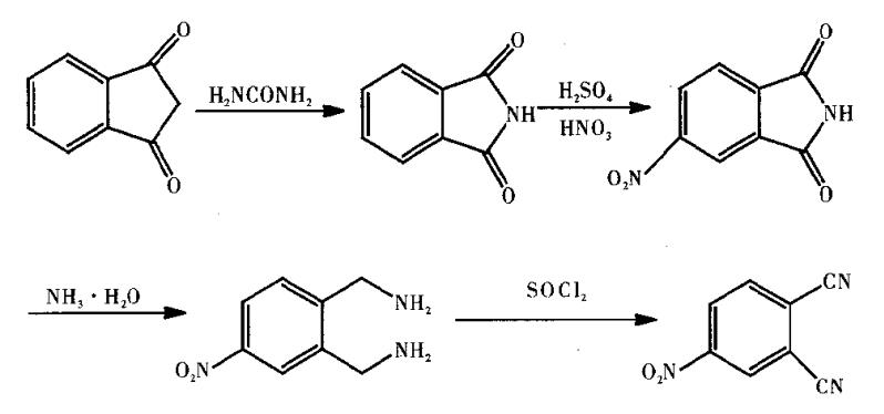图1 4-硝基邻苯二甲腈的反应路线图.png