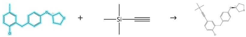 (3S)-3-[4-[(2-氯-5-碘苯基)甲基]苯氧基]四氢呋喃参与的偶联反应