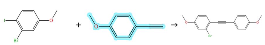 4-乙炔基苯甲醚参与的偶联反应