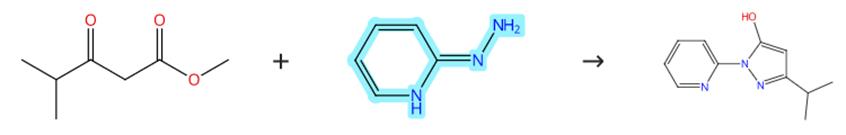 2-肼吡啶的缩合反应