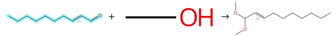 反式-2-癸烯醛的缩合反应