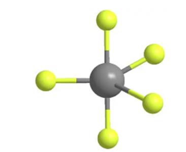 五氟化锑的球棍模型