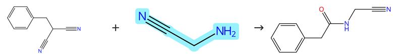 氨基乙腈和丙二腈衍生物的缩合反应