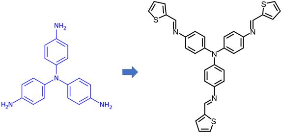 三(4-氨基苯基)胺和醛的缩合反应