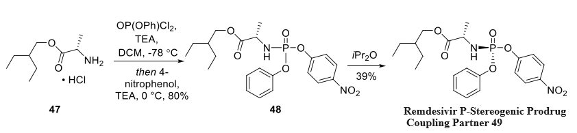 Remdesivir P-Stereogenic Prodrug Coupling Partner synthesis