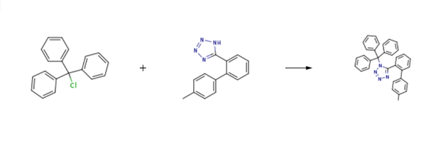 5-(4'-Methylbiphenyl-2-yl)-1-trityl-1H-tetrazole synthesis